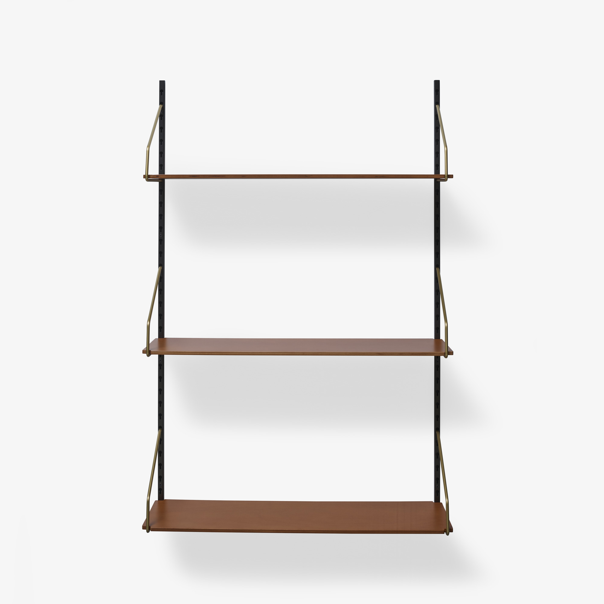 Image Wall-mounted bookshelf with wooden shelves  1