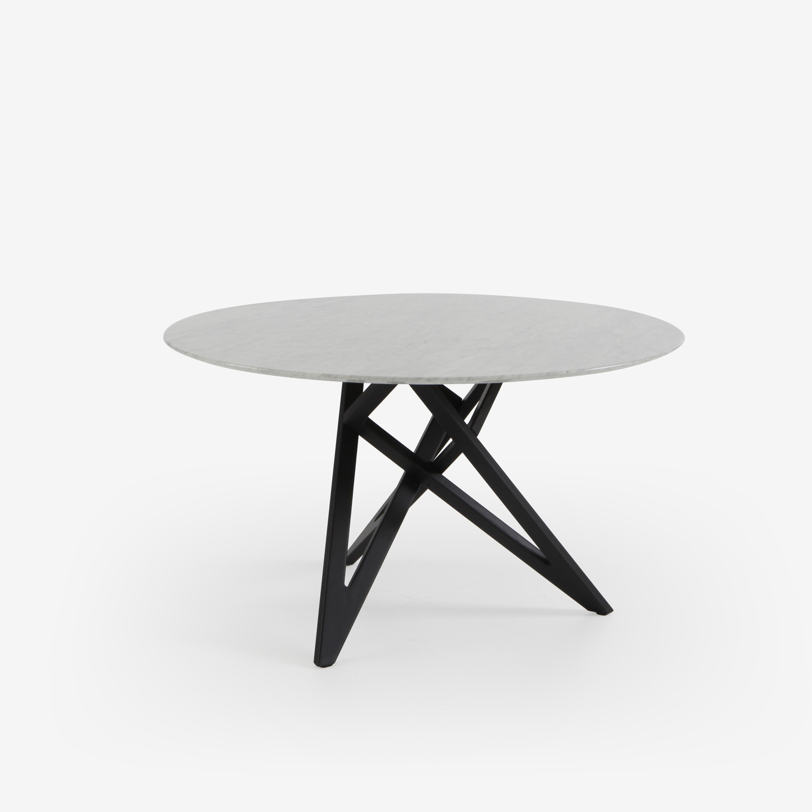Image Round dining table base in black stained ash  3