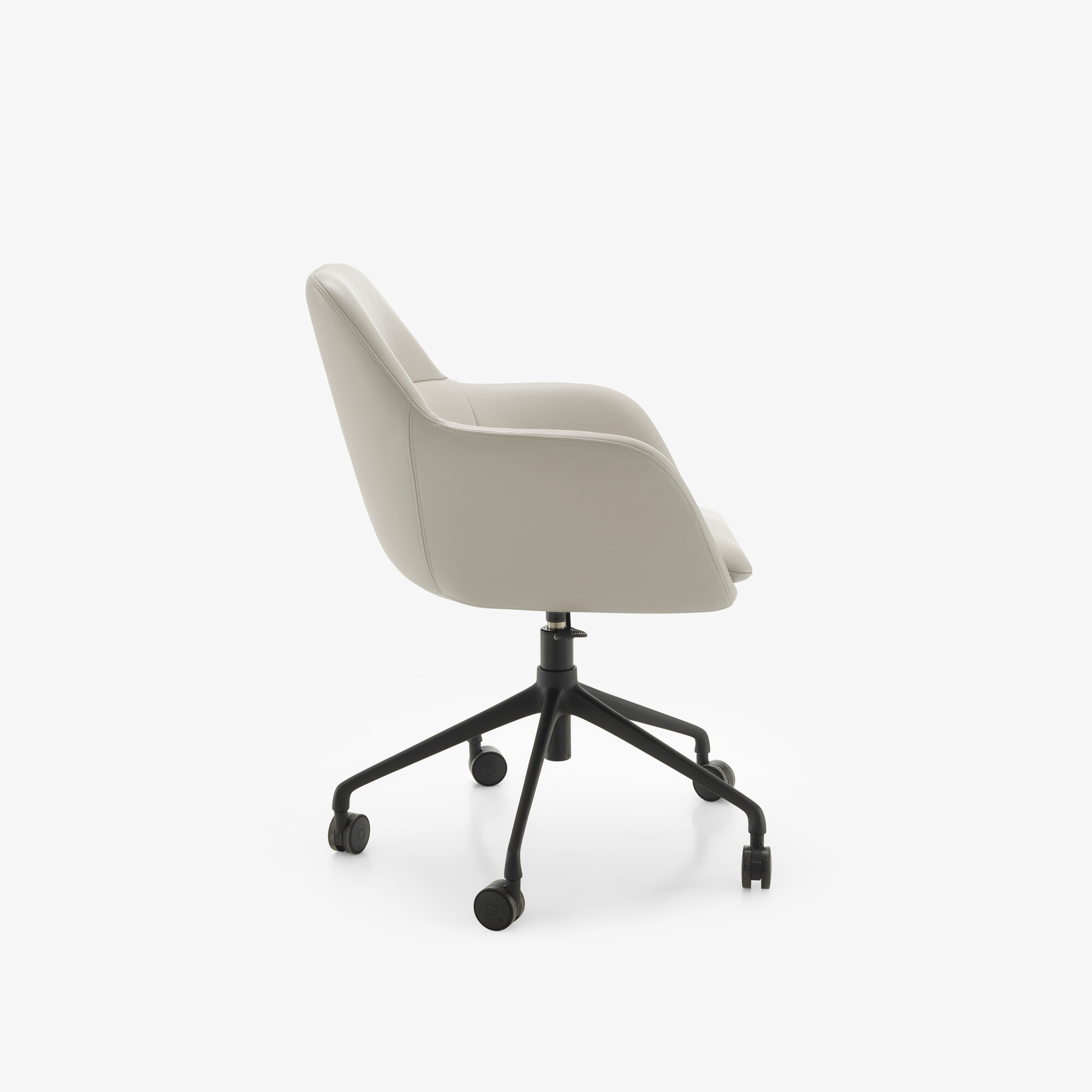 Image Carver chair black base on castors  2