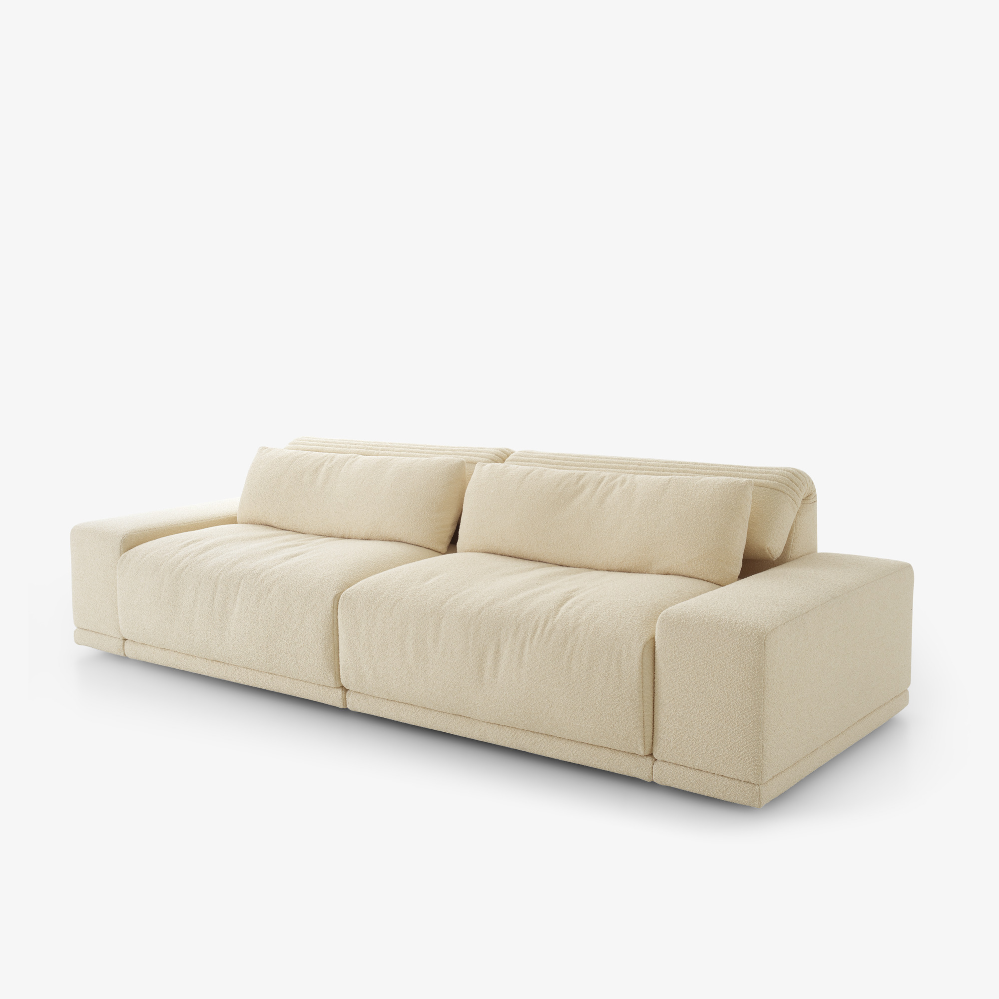 Image Large settee with broad armrest without lumbar cushion 7