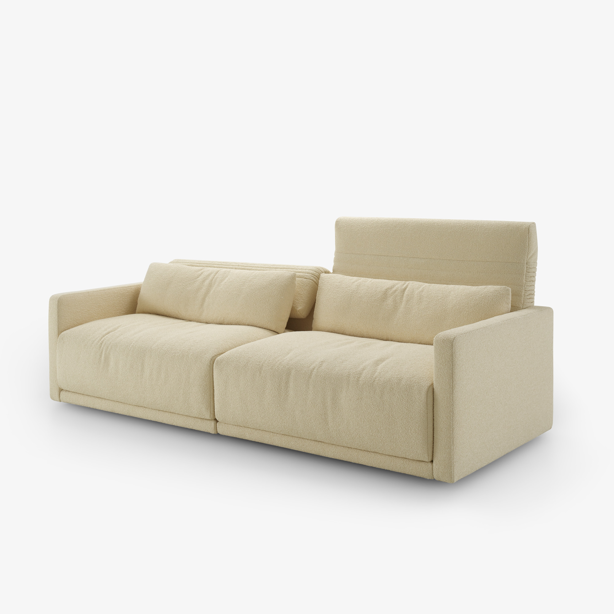 Image Large settee with slim armrest without lumbar cushion 3