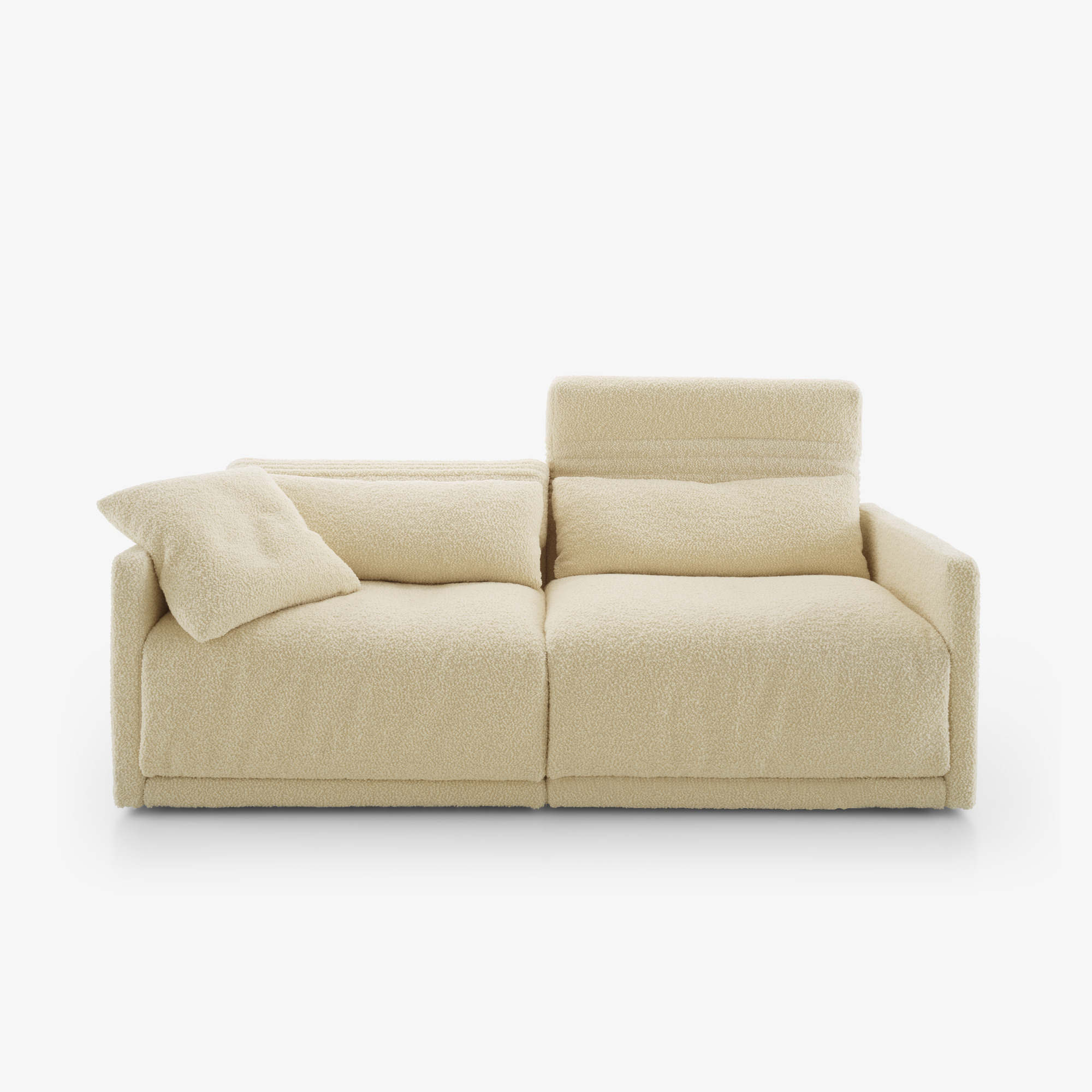 Image Small settee with slim armrest without lumbar cushion 2
