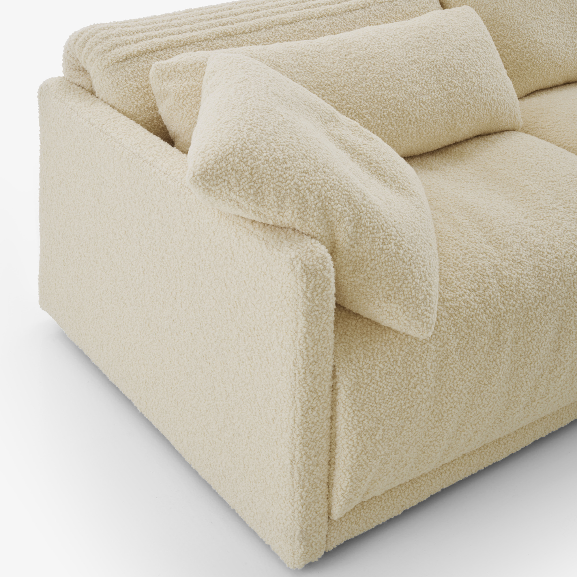Image Large settee with slim armrest without lumbar cushion 4
