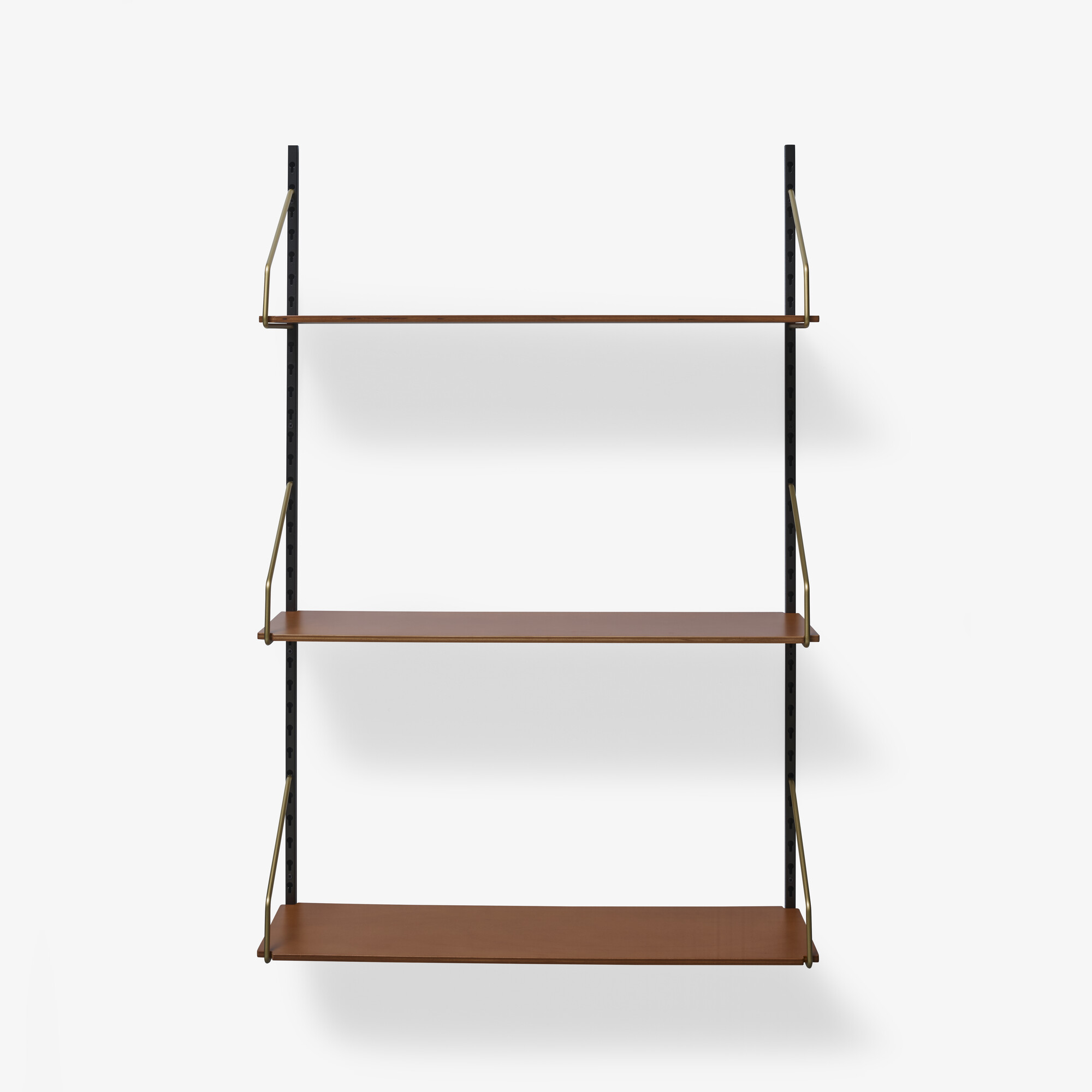 Image WALL-MOUNTED BOOKSHELF WITH WOODEN SHELVES 