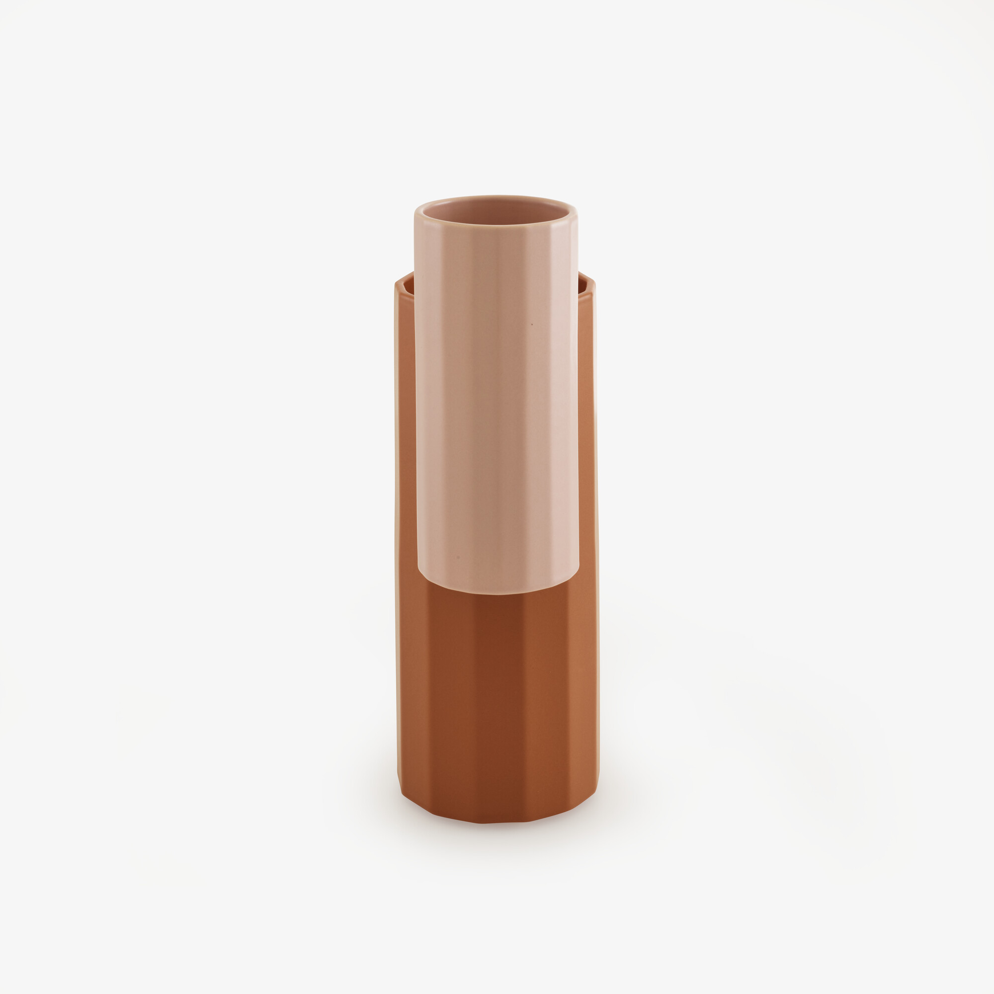 Image Vase "2 en 1" cannelle / rose 2