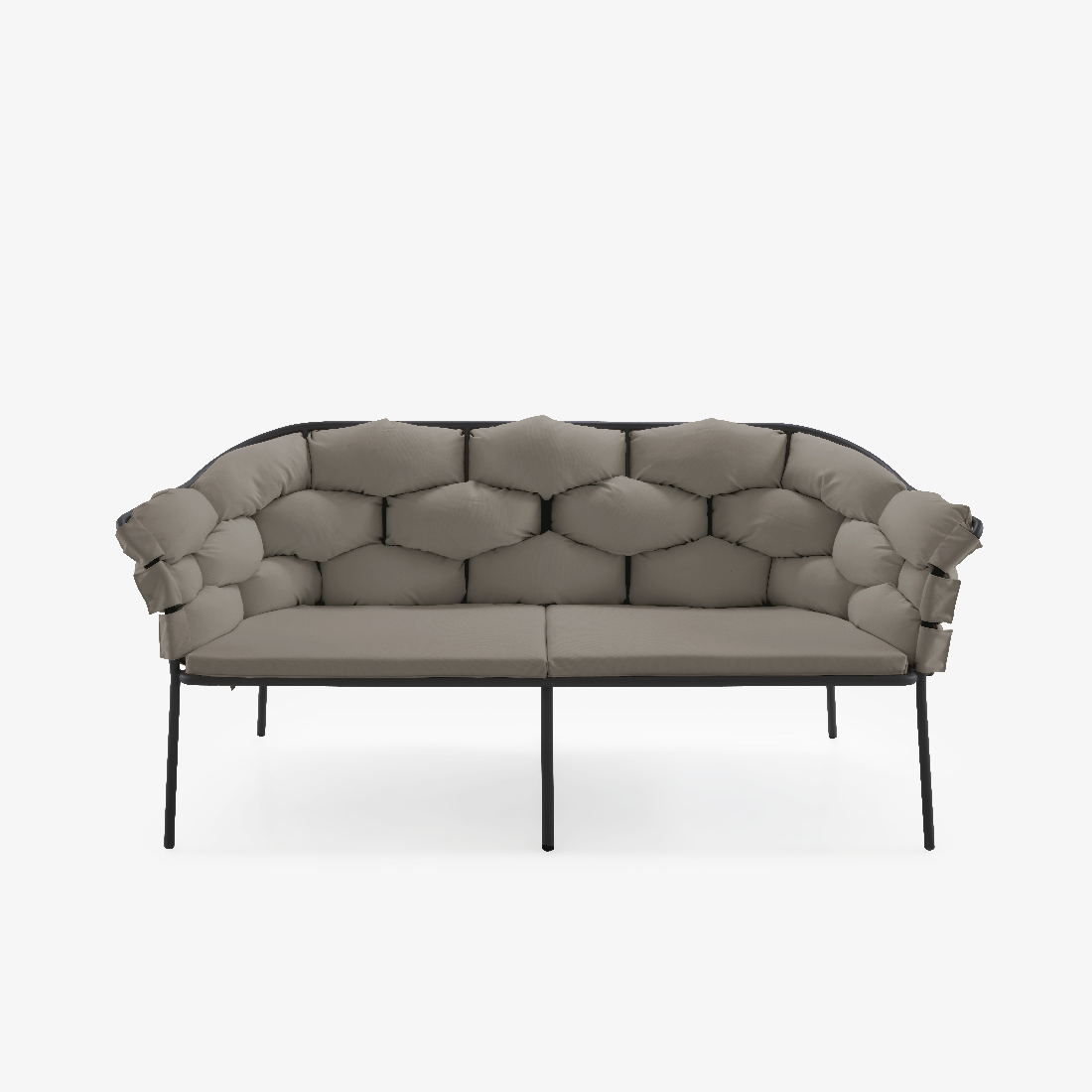 Image Small settee taupe / charcoal structure  1