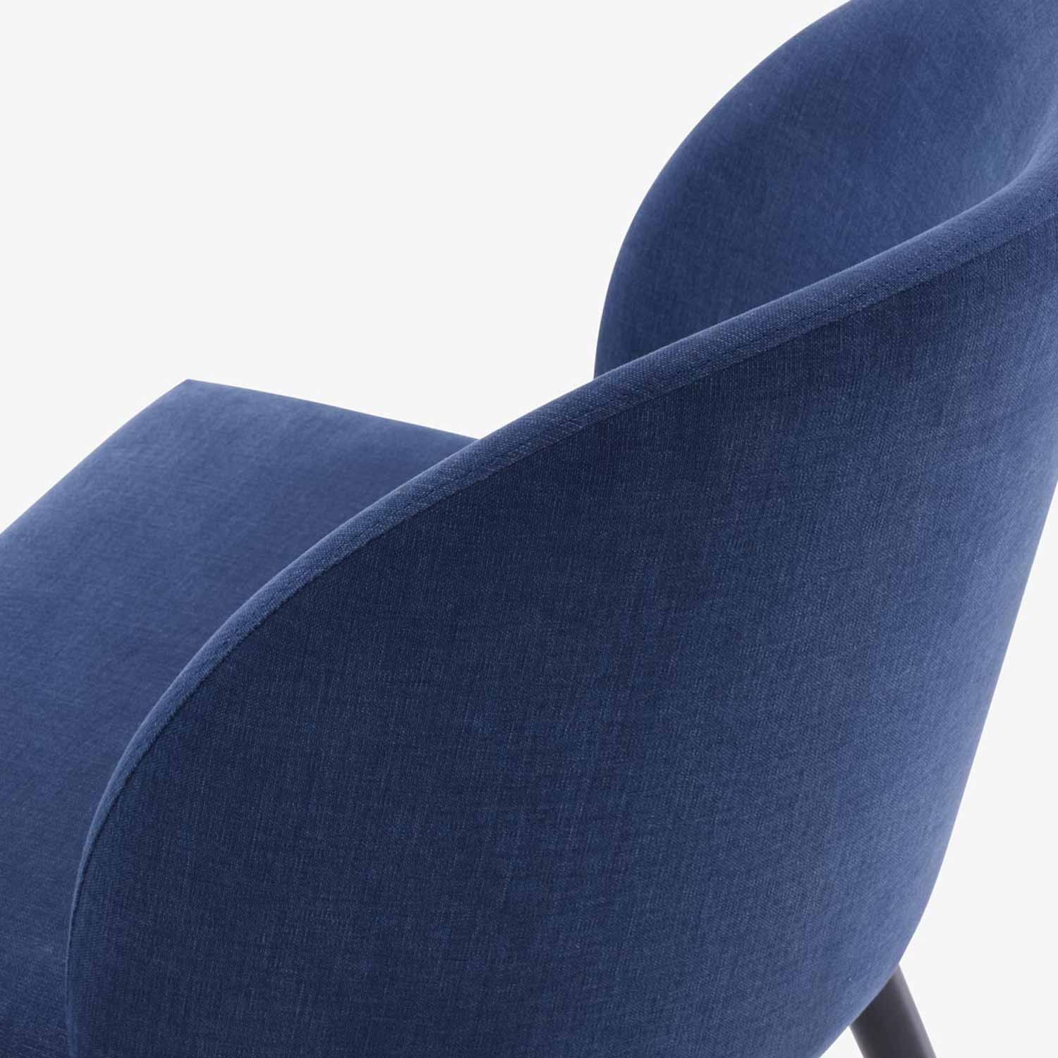 Image Chaise tissu bleu nuit  6