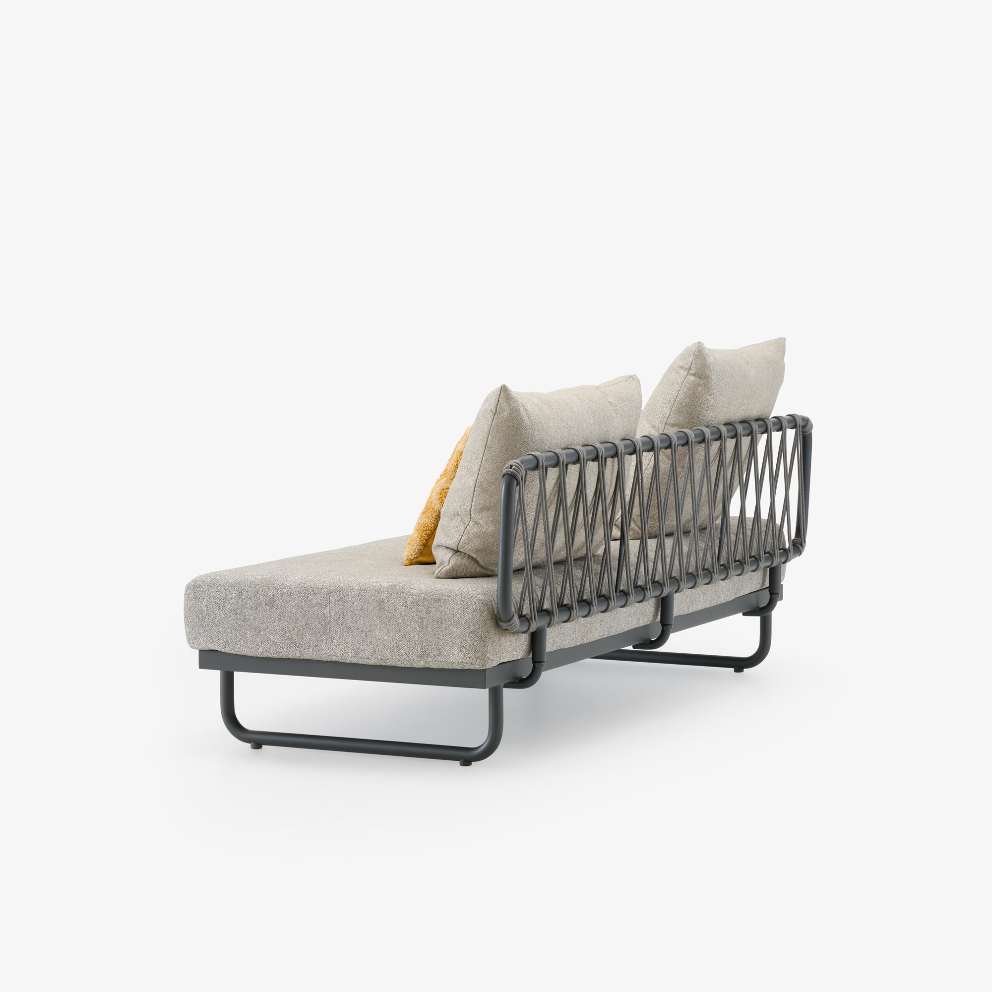 Image Canapé + coussin wave coloris gingembre avec housse de protection  4