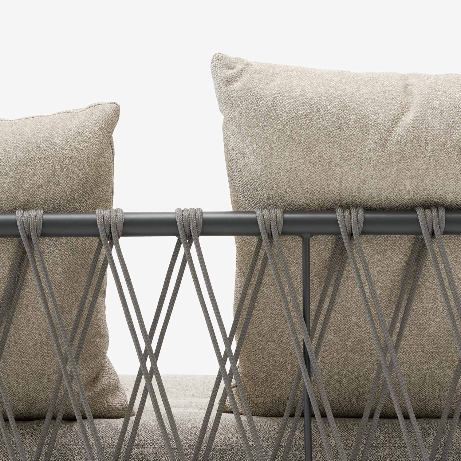Image Canapé + coussin wave coloris gingembre avec housse de protection  7