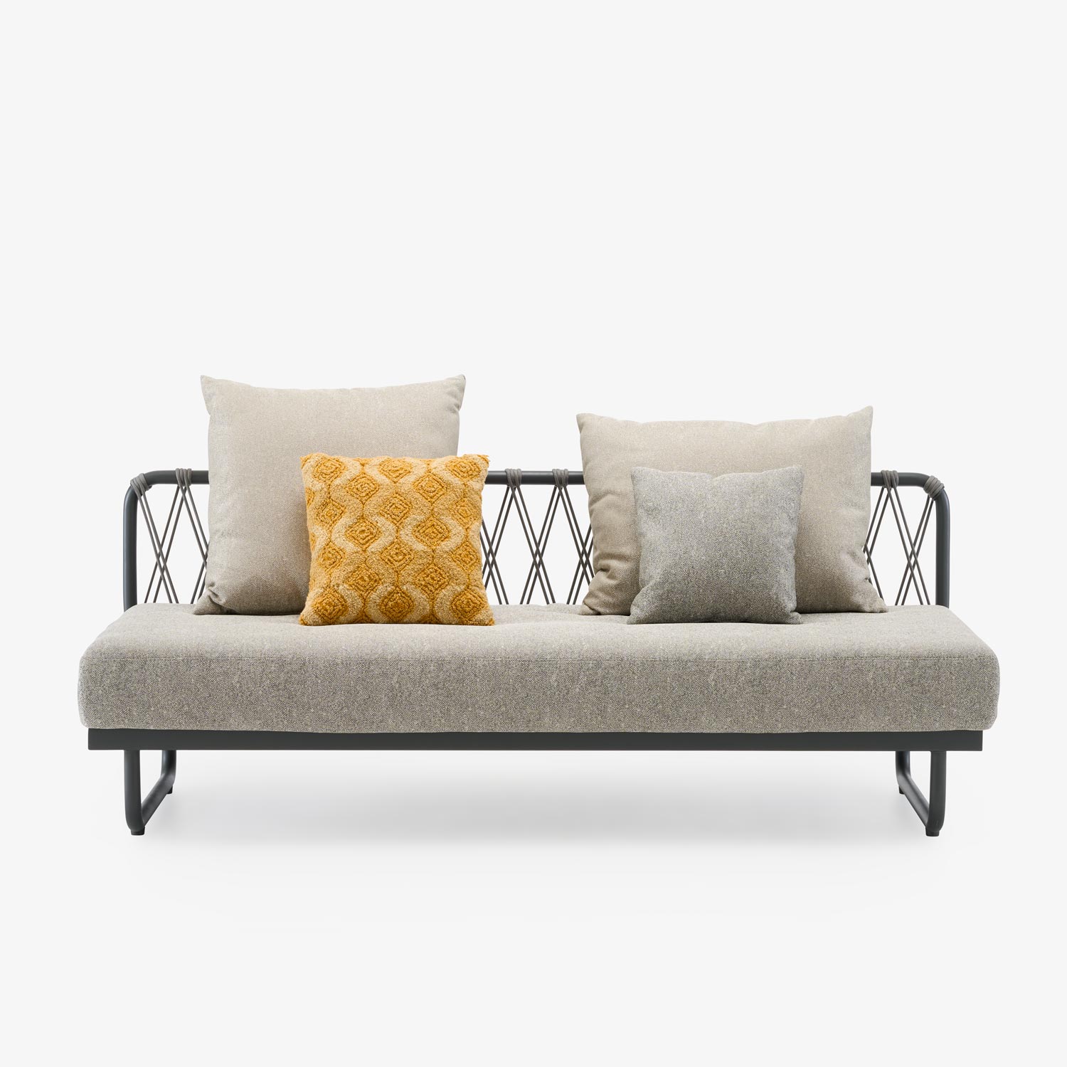 Image CANAPÉ + COUSSIN WAVE COLORIS GINGEMBRE AVEC HOUSSE DE PROTECTION 