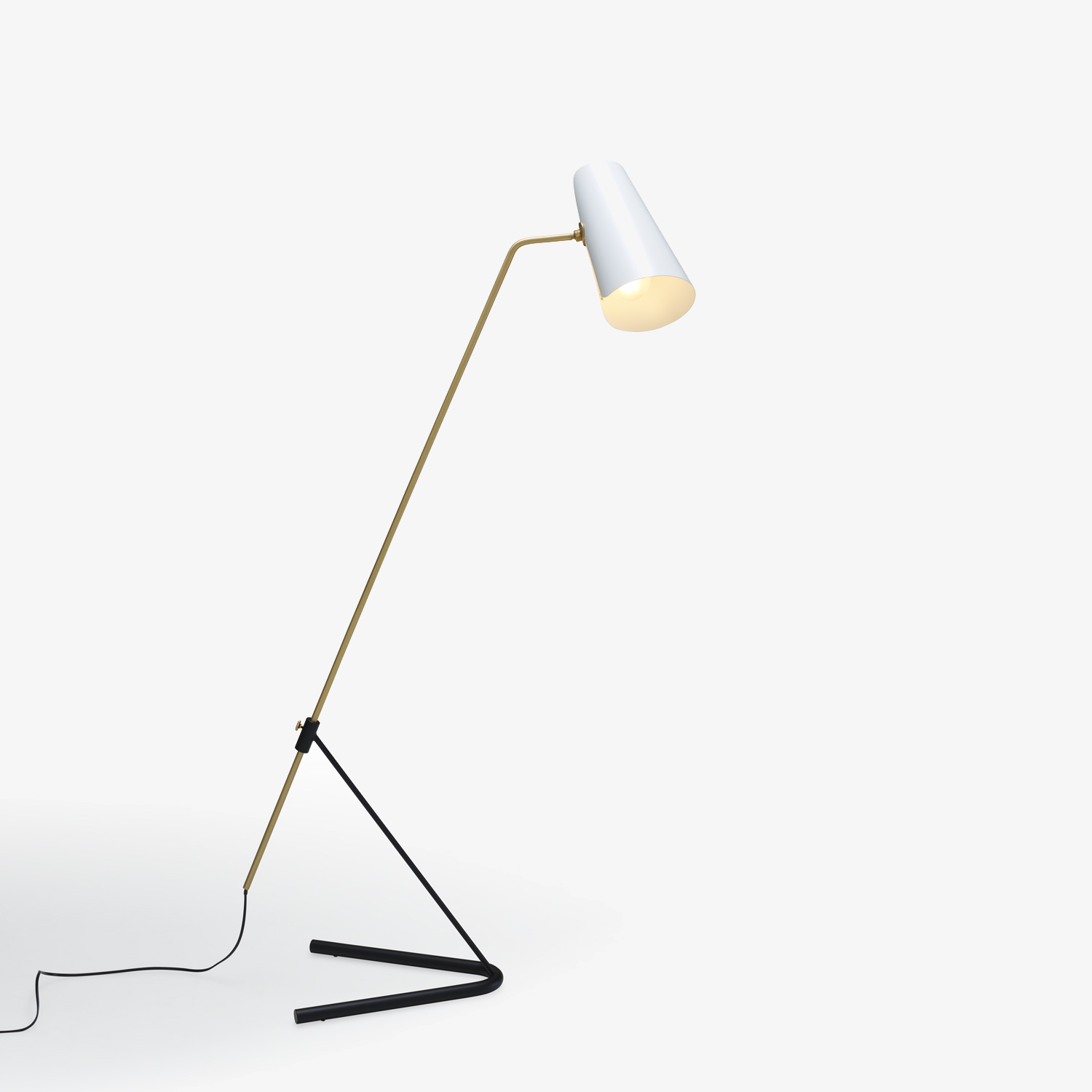 Image Lampadaire abat jour blanc  1