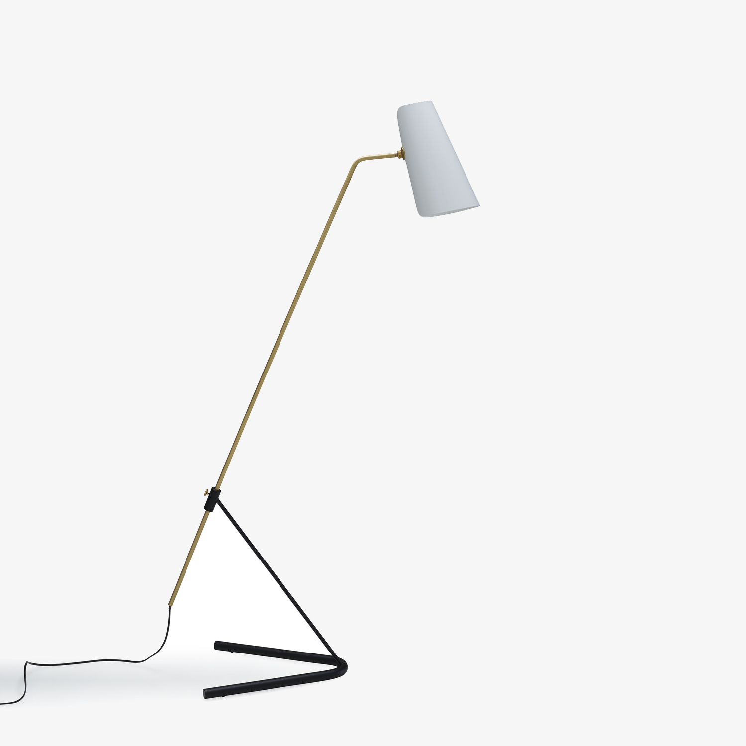 Image Lampadaire abat jour blanc  2