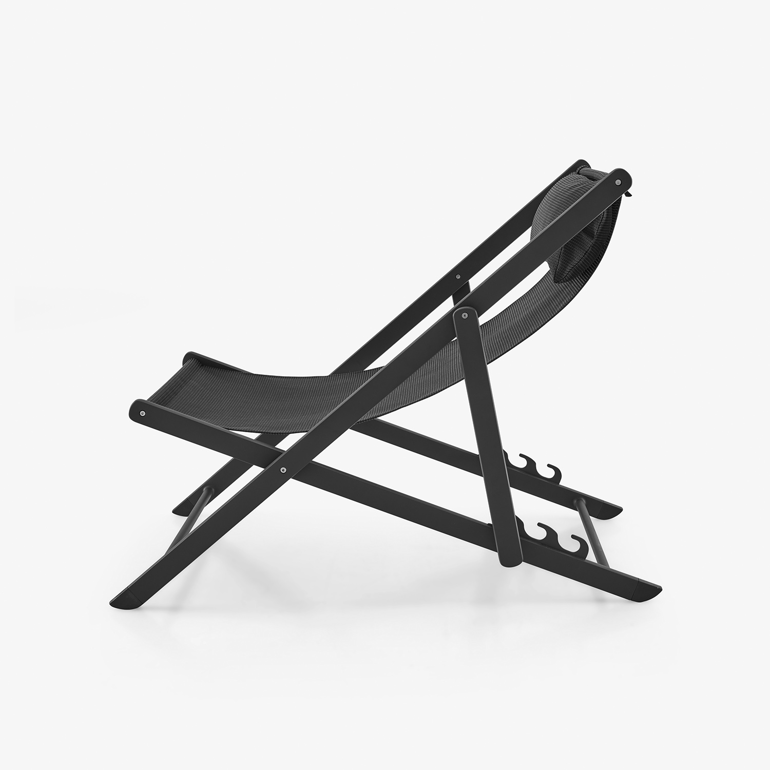 Outdoor Sabbia Set of 2 deck chairs onyx black Cinna