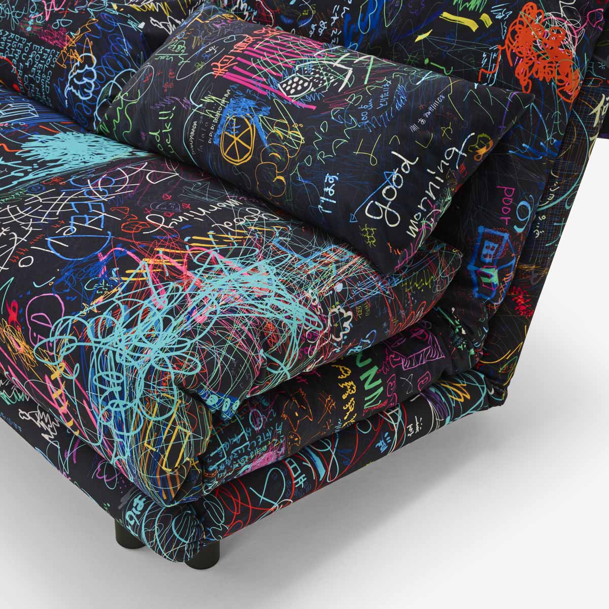 Image Bedsettee 155 without arms with lumbar cushions soft version tam fabric 6