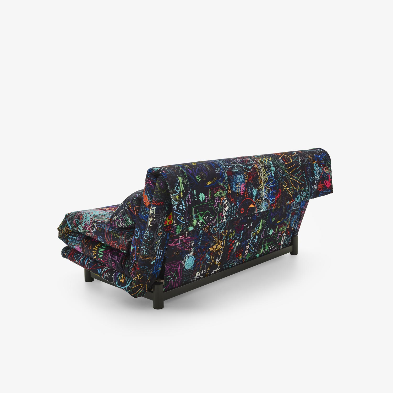 Image Bedsettee 155 without arms with lumbar cushions soft version tam fabric 3