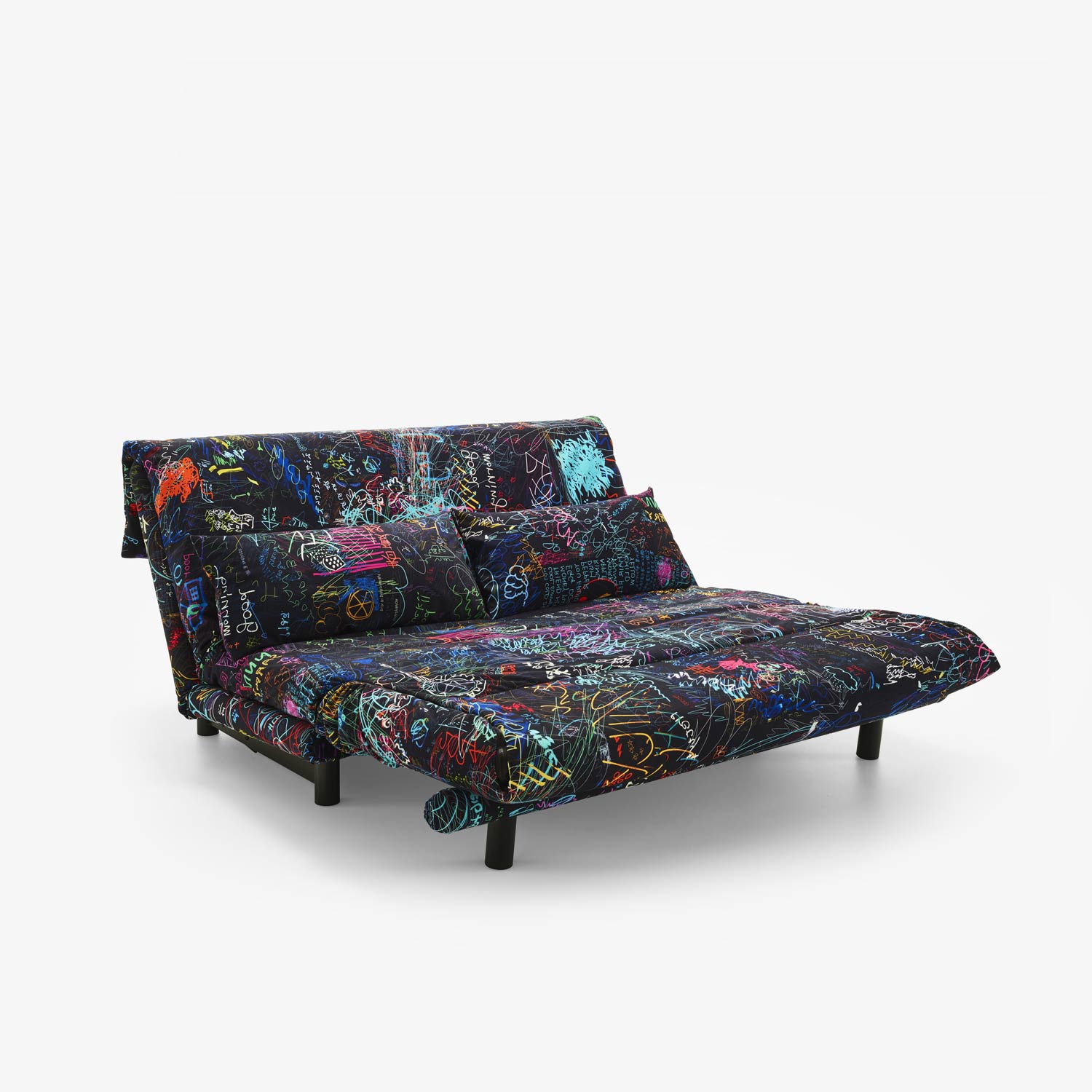 Image Bedsettee 155 without arms with lumbar cushions soft version tam fabric 4