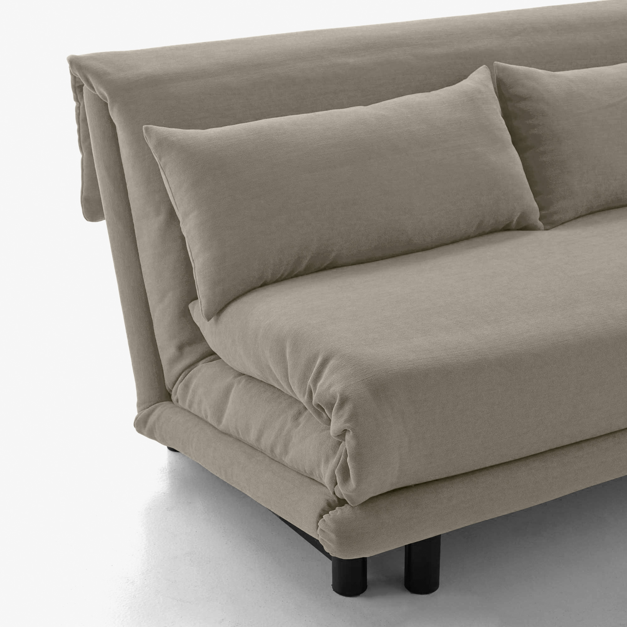 Image Bedsettee 155 without arms with lumbar cushions bultex mattress amalfi fabric 9
