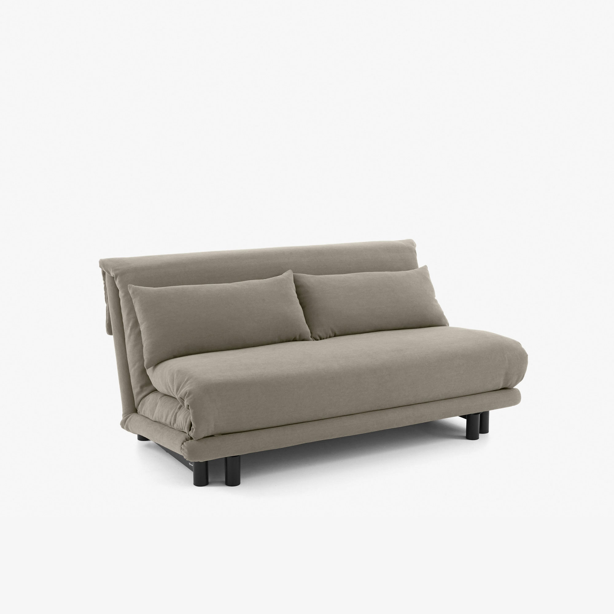 Image Bedsettee 155 without arms with lumbar cushions bultex mattress amalfi fabric 2