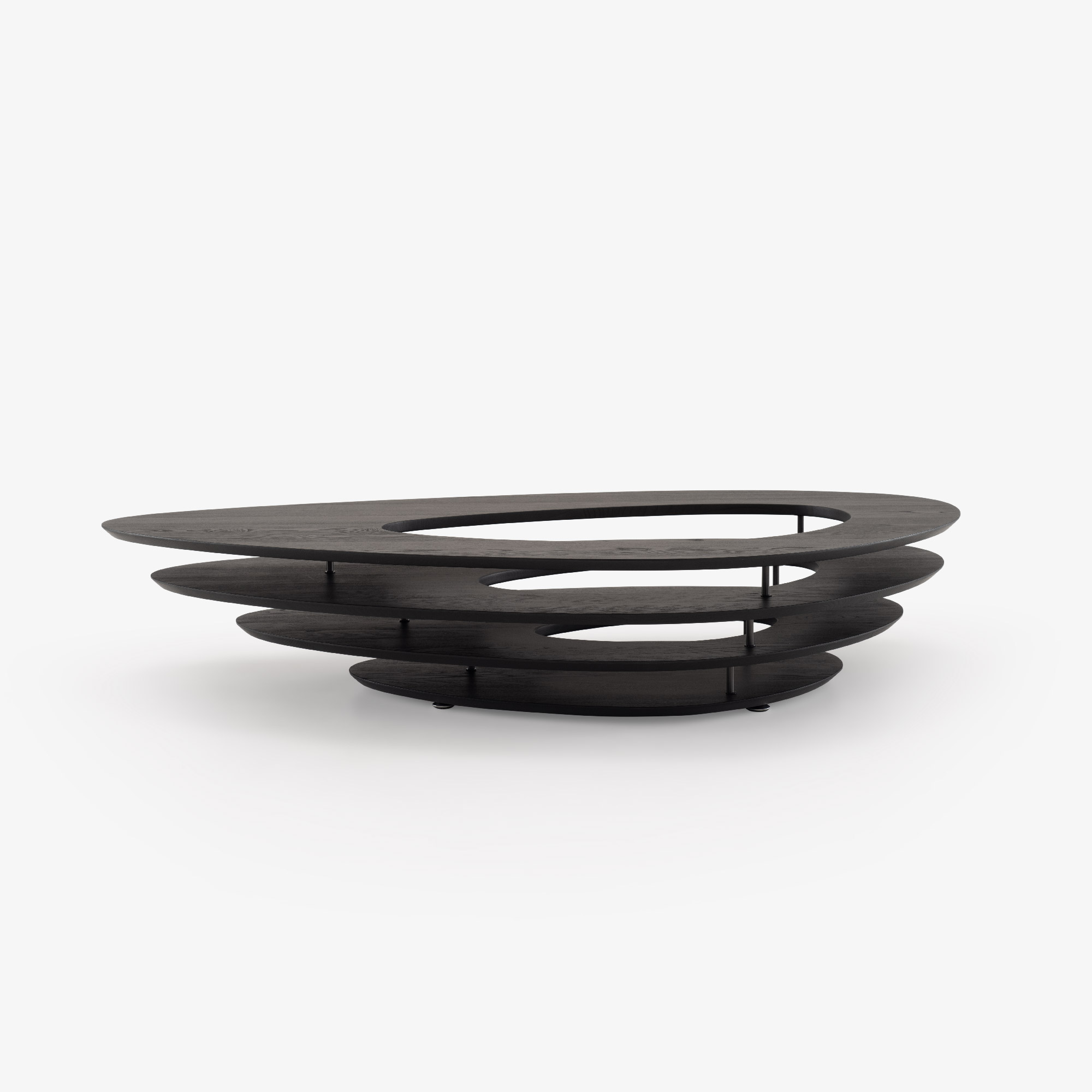 Image Low table black stained ash  1
