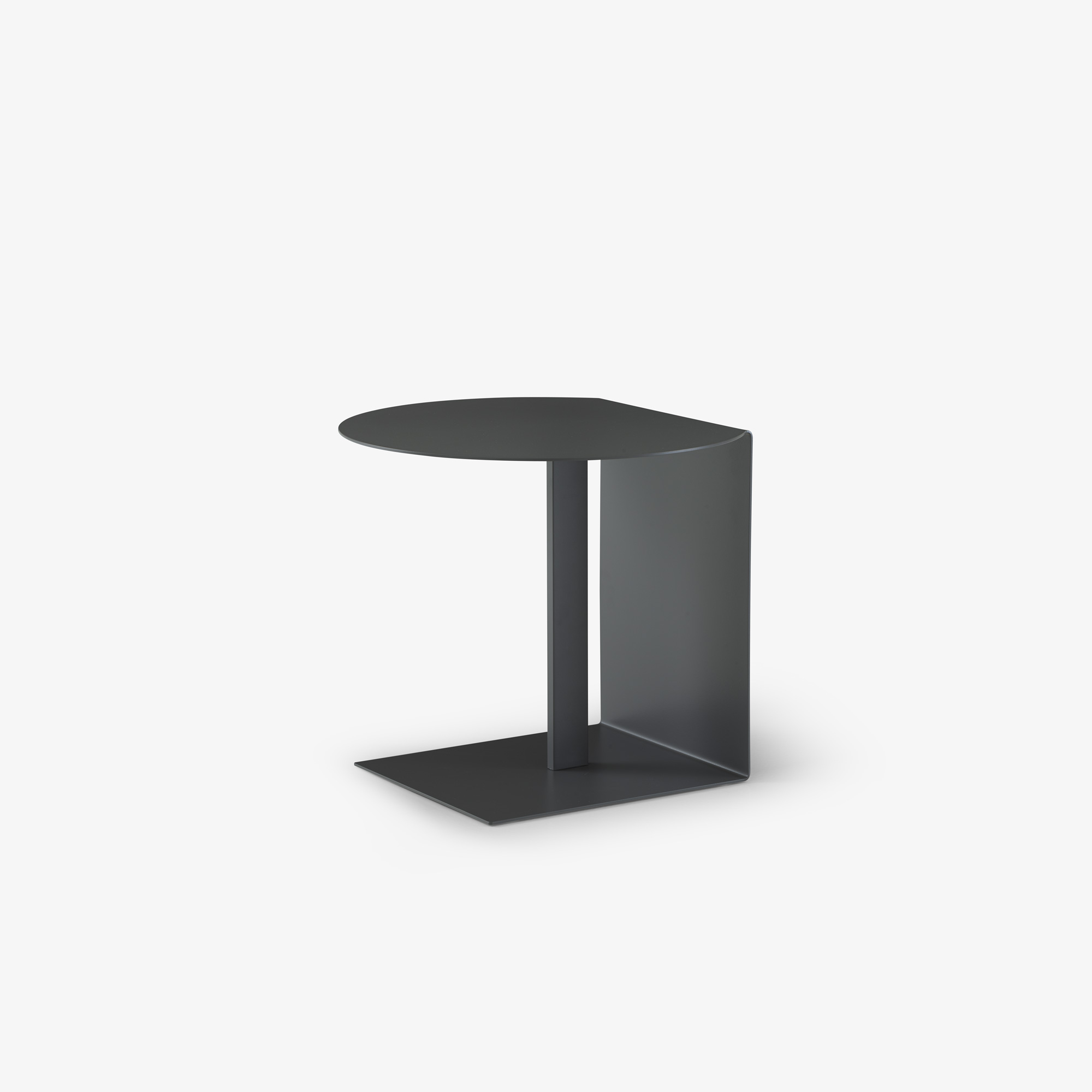 Image PEDESTAL TABLE ANTHRACITE LACQUER 
