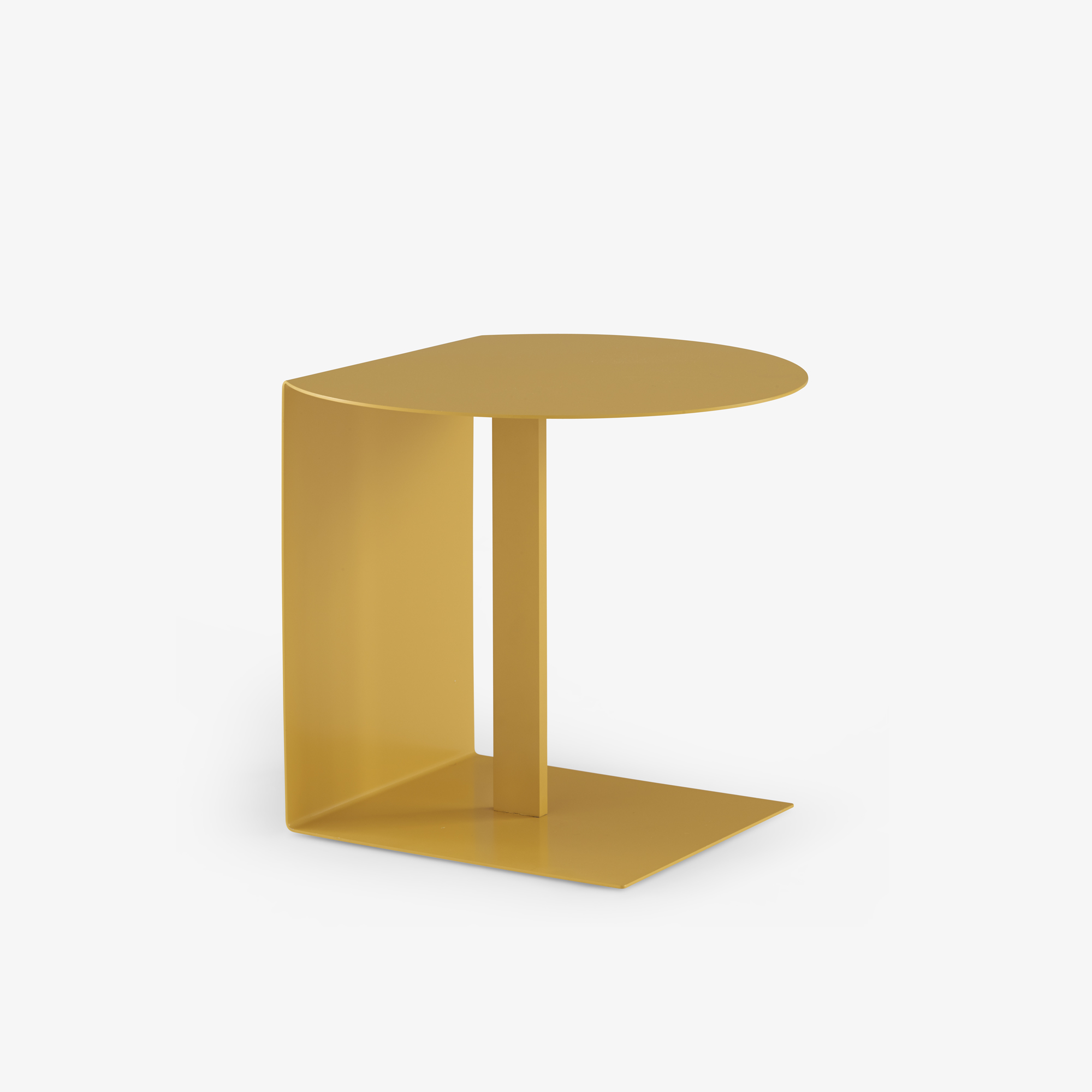Image Pedestal table moutarde lacquer  1