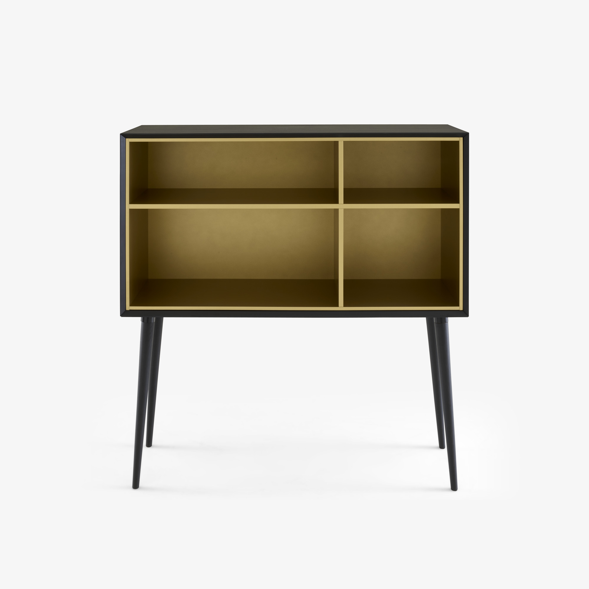 Living room units Kermes Sideboard black brass Cinna