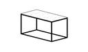 TABLE BASSE MEDIUM PLATEAU GRÈS CÉRAME ASPECT MARBRE BLANC PIÉTEMENT NICKEL NOIR BRILLANT