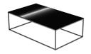 TABLE BASSE RECTANGULAIRE PLATEAU GRÈS CÉRAME MARQUINIA PIÉTEMENT LAQUÉ BLANC