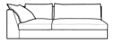 LARGE 1-ARMED SETTEE RIGHT WITH ARMREST A 