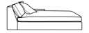 LOUNGE SETTEE LEFT WITH ARMREST B 