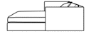 LOUNGE SETTEE WITH 2 ARMRESTS A 