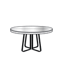 TABLE DE REPAS ALLONGE ASSORTIE AU PLATEAU PIÉTEMENT LAQUÉ NOIR