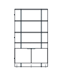 BIBLIOTHÈQUE AVEC COFFRE BAS 